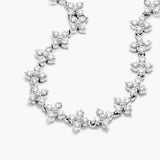 Lab Crated Moissanite Diamond Blossom Style Bracelet
