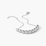 Round Cut Moissnaite Adjustable Bracelet For Women