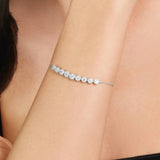 Round Cut Moissnaite Adjustable Bracelet For Women