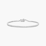 D Color Round Cut Moissanite Tennis Dainty Bracelet For Women