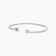 D Color Round Cut Moissanite Tennis Dainty Bracelet For Women