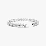 Round & Pear Cut Fancy Style Moissanite Diamond Bracelet