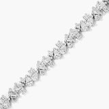 Round & Pear Cut Fancy Style Moissanite Diamond Bracelet