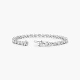 Pear & Round Cut D Color Moissanite Diamond Women Tennis Bracelet