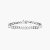 Bezel Setting Oval Cut Moissnaite Tennis Bracelet For Women