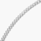 Bezel Setting Oval Cut Moissnaite Tennis Bracelet For Women