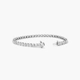 Asscher Cut Lab Created Diamond Bezel Set Tennis Bracelet Gift For Her