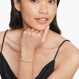 Asscher Cut Lab Created Diamond Bezel Set Tennis Bracelet Gift For Her