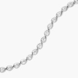 Pear Cut Bezel Set Moissanite Diamond Bracelet For Her