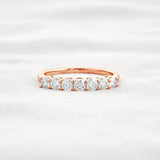 Round Cut Half Eternity Moissanite Wedding Proposal Band