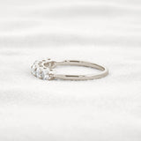 Round Cut Half Eternity Moissanite Wedding Proposal Band