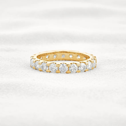 VVS1 Moissanite Diamond Round Cut Full Eternity Band For Her