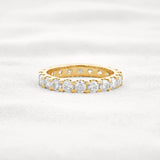 VVS1 Moissanite Diamond Round Cut Full Eternity Band For Her