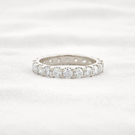 VVS1 Moissanite Diamond Round Cut Full Eternity Band For Her