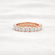 VVS1 Moissanite Diamond Round Cut Full Eternity Band For Her