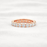 VVS1 Moissanite Diamond Round Cut Full Eternity Band For Her