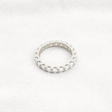 VVS1 Moissanite Diamond Round Cut Full Eternity Band For Her