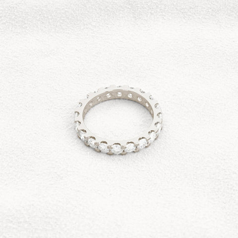 VVS1 Moissanite Diamond Round Cut Full Eternity Band For Her