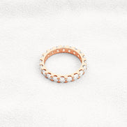 VVS1 Moissanite Diamond Round Cut Full Eternity Band For Her