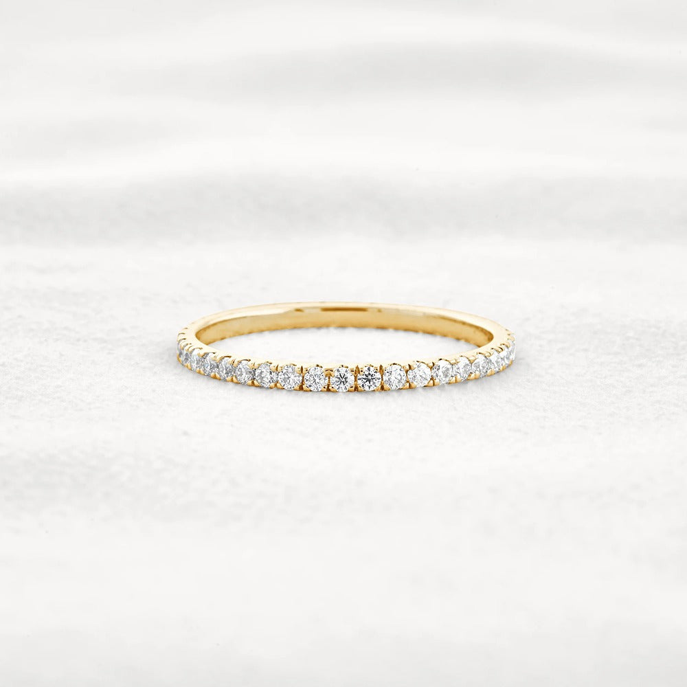 Moissanite Round Cut Full Eternity Wedding Proposal Band