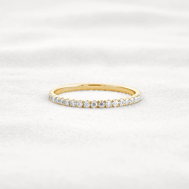 Moissanite Round Cut Full Eternity Wedding Proposal Band