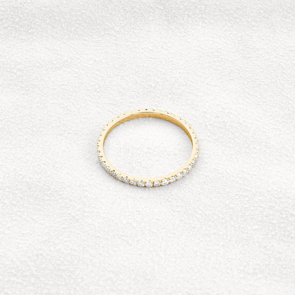 Moissanite Round Cut Full Eternity Wedding Proposal Band