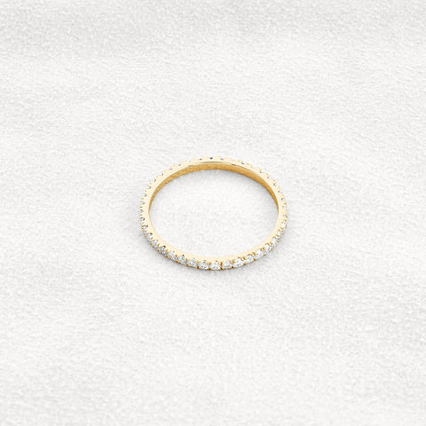 Moissanite Round Cut Full Eternity Wedding Proposal Band