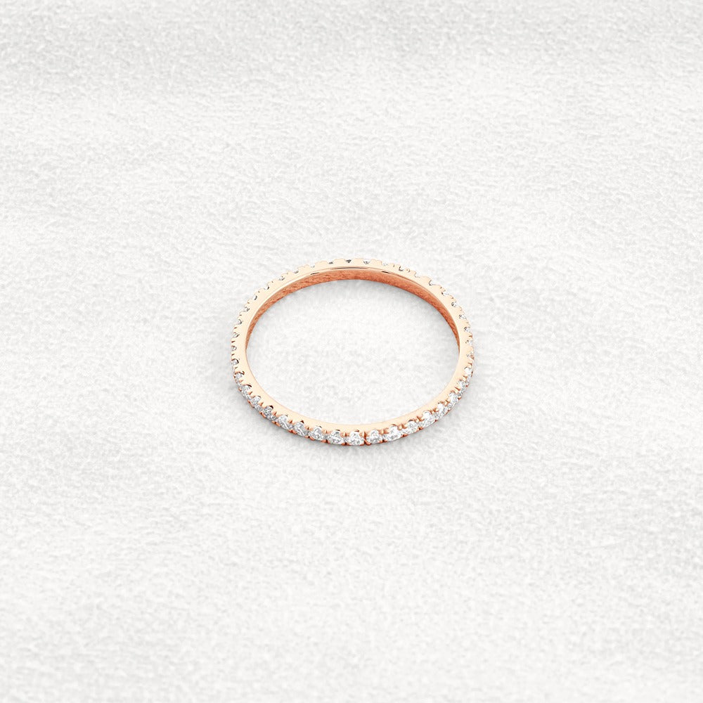 Moissanite Round Cut Full Eternity Wedding Proposal Band