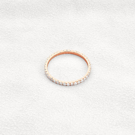 Moissanite Round Cut Full Eternity Wedding Proposal Band