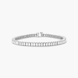Emerald Cut Moissanite Diamond Tennis Bracelet