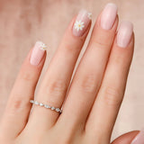 Half Eternity Marquise & Round Moissnaite Diamond Wedding Band