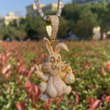 Moissanite Diamond Iced Out Hip Hop Rabbit Pendant