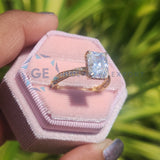 2.5CT Radiant Cut Twisted Band Anniversary Ring