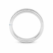 Round Cut Moissanite Channel Set Wedding Band For Men's