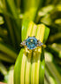 3CT Hexagon Lab Grown Green Diamond Ring For Women