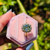 Halo Style Yellow Gold Unique Cut For Women