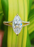 Yellow Gold Marquise Cut Wedding Ring For Women