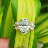 Oval Cut Lab Grown Diamond Vintage Wedding Ring