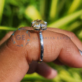 Lab Grown Diamond Champagne Radiant Cut Solitaire Ring