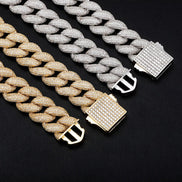 Row Link Moissanite Diamond Cuban Chain For Men's