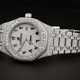 Arabic Numeric Moissanite Automatic Wrist Watch