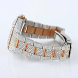 Arabic Dial Dual Tone Automatic Moissanite Watch For Men