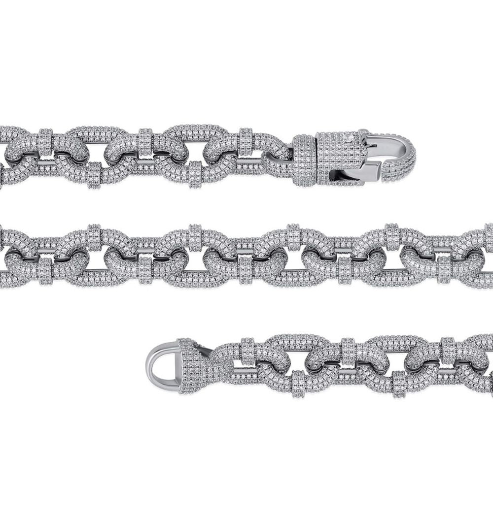 Carabiner Clip Moissanite Diamond Hip Hop Chain