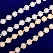 Moissanite Diamond Ball Link Chain For Men's
