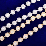 Moissanite Diamond Ball Link Chain For Men's