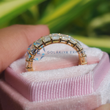 Full Eternity Emerald Cut Lab Grown Diamond Wedding  Band