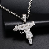 VVS1 Clarity Moissanite Diamond Gun Pendant For Men's