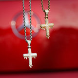 Hip Hop Drippy Cross Moissanite Diamond Pendants