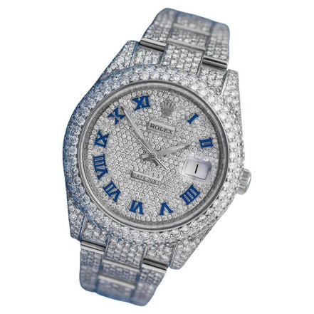 Full Iced Out Datejust Moissanite Watch