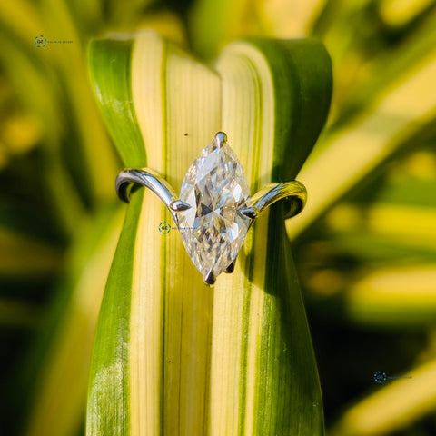 Marquise Cut Solitaire Diamond Ring